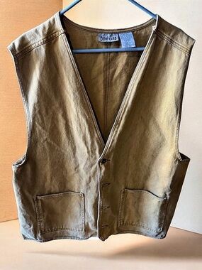Code Zero Men's Brown Button-Front Vest Size XL